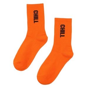 Orange Crew Socks